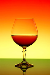 strong drink on a bright background