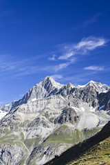 Berge in den Walliser Alpen in der Schweiz