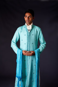 Indian Groom Wearing A Dhoti