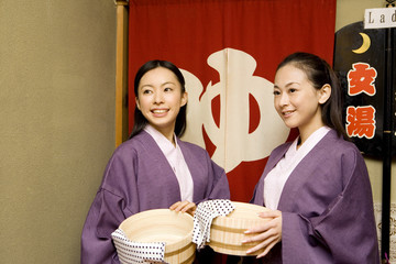 浴衣女性2人のポートレート