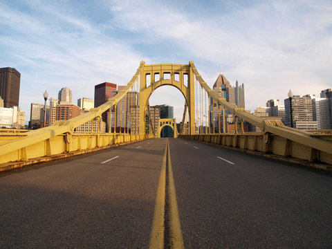 Empty Pittsburgh Bridge