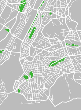 vector map of New York.