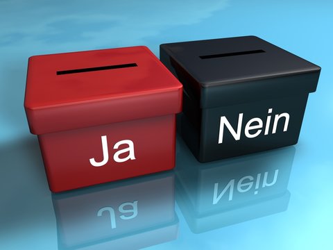 Urnen Ja Nein Rot / Schwarz