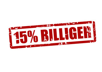 15% billiger