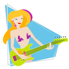 girl playing guitar