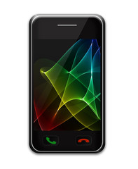 Téléphone portable tactile avec fond d'écran