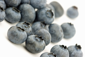 Blueberries isolated on white