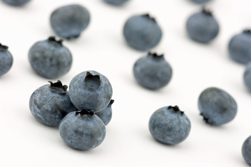 Blueberries isolated on white
