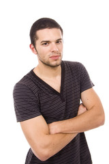 Obraz premium young casual man portrait, isolated on white