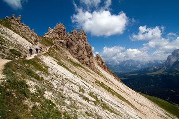 Fototapeta na wymiar Alpe di Siusi w Południowym Tyrolu