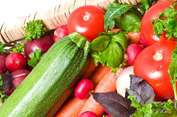color Fresh beautiful vegetables. yield