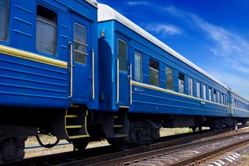 Fototapeta premium train on full speed