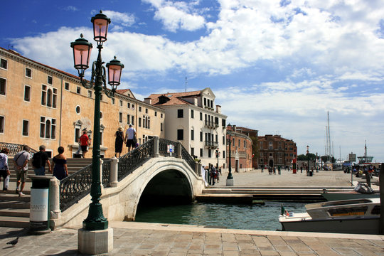 Fototapeta Venedig, Brücke auf der Riva degli Schiavoni
