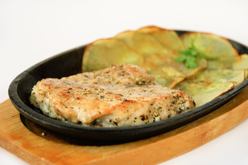 Pork steak with potato