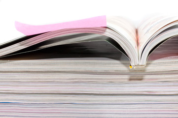 Fashion magazines with bookmark
