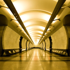 beautiful interior of futuristic corridor © Vladitto