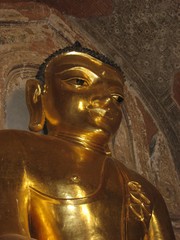 Buddha Statue Gold seitlich