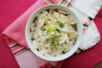 Pasta with alfredo sauce