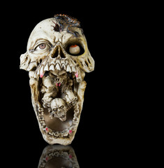 Hell in dark background.