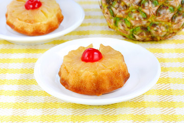 Individual Pineapple Upside Down Cakes