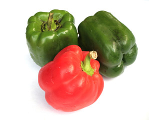Red and Green Sweet Peppers