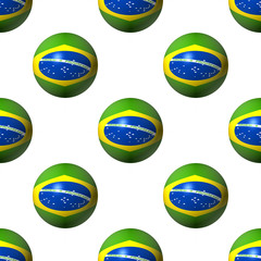Fototapeta premium seamless Brazilian flag spheres