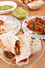 mexican chicken and beef fajitas