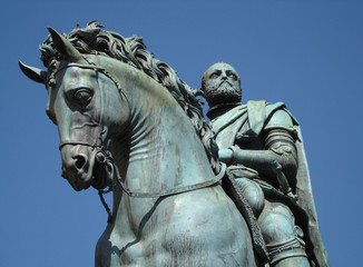 Obraz premium equestrian statue by Giambologna,Florence