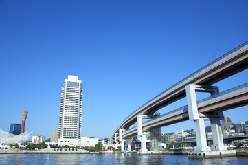 神戸港と高速道路