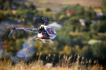 Radio controlled helicopter fly © Davydov