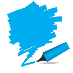 Highlighter Pen with scribble grunge