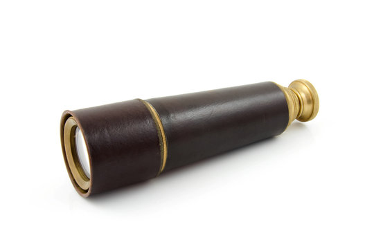 spyglass pirate Scope Monocular over white background