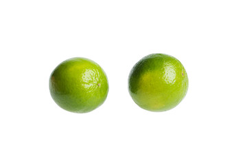 lime on white background isolated