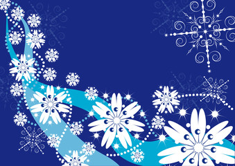 Winter background with snowflakes