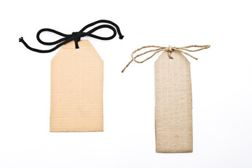 Cardboard tags with bows
