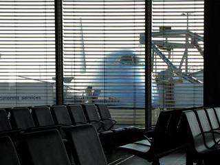 waiting lounge at internationl departure terminal