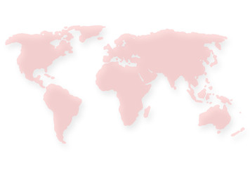 Dotted Red World Map