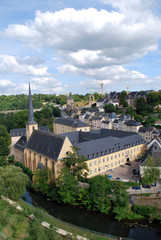Vue sur l'abbaye de Neumünster à Luxembourg