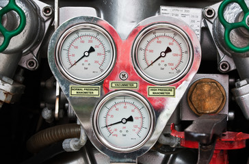 Fire engine gauges