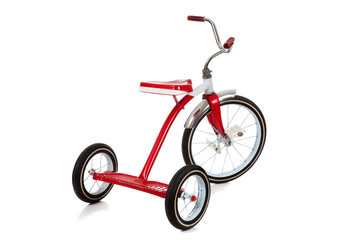 Fototapeta premium A red Tricycle on White
