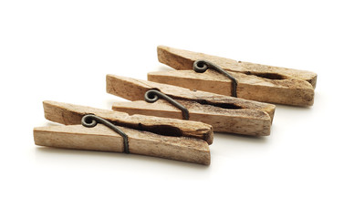 clothespins isolated