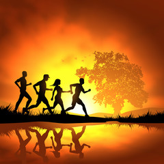 Obraz premium Running People