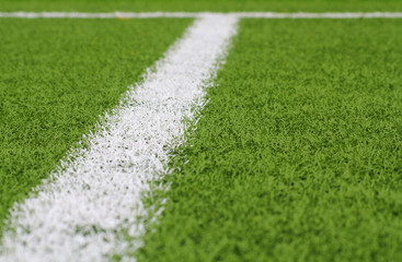 Fußball Linie schraeg unscharf