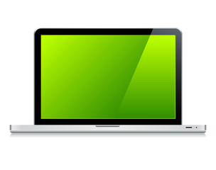 vector white Notebook icon screen