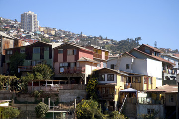 Fototapeta na wymiar Valparaiso Street, Chile
