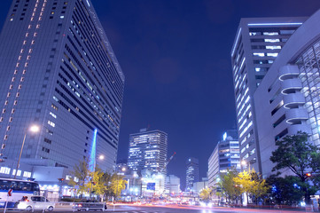 Fototapeta na wymiar Nocny widok z Umeda