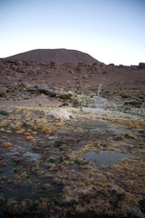 Geysers del tatio on Andes, Chile