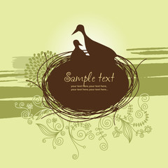 festive  background with nest