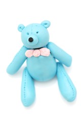 Polymer clay teddy bear doll