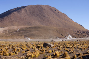 Geysers del tatio on Andes, Chile